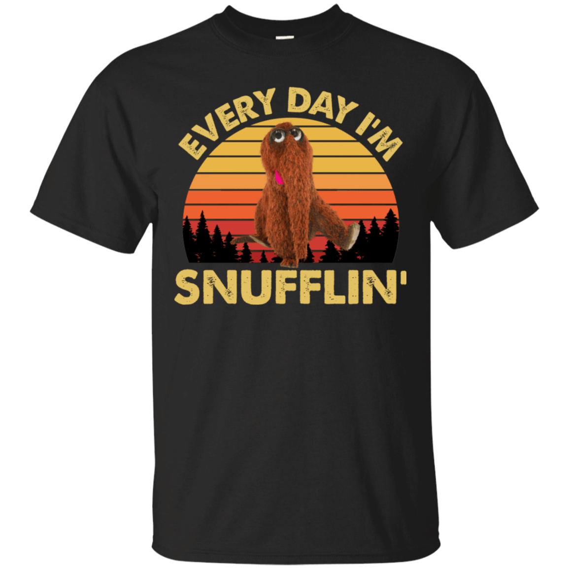 Every Day I_M Snufflin_ Snuffleupagus Sesame Street Vtg Snuffy T-Shirt