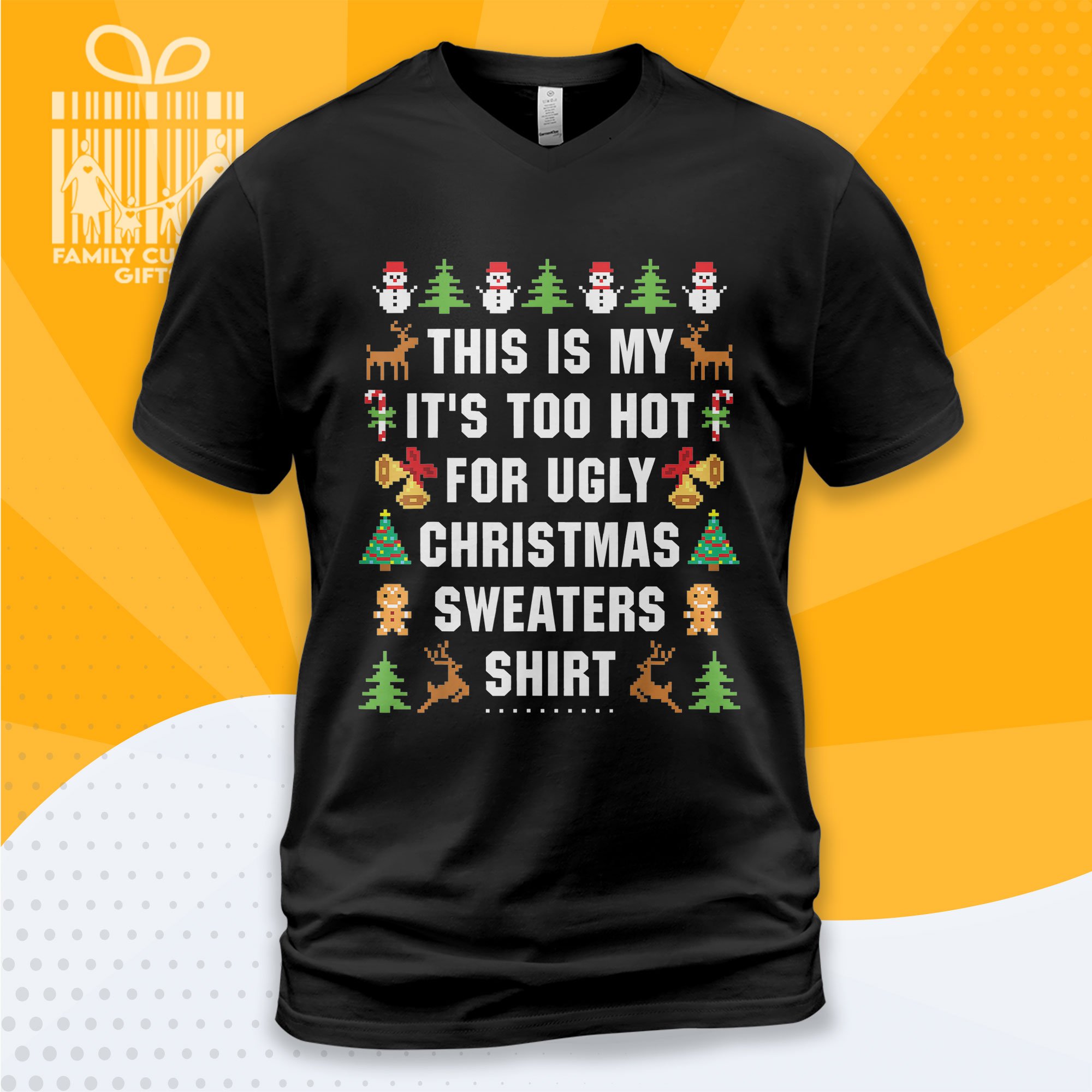 This Is My It’S Too Hot For Ugly Christmas Sweaters Unisex V Neck T Shirts For Men Women