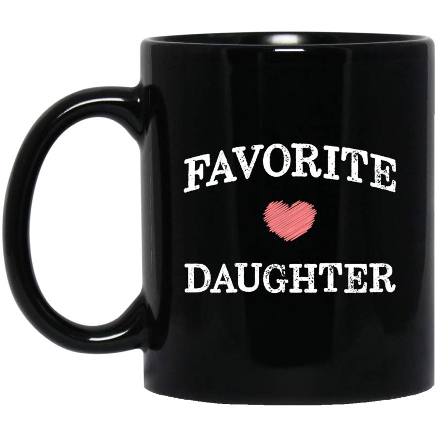 Favorite Daughter White Distressed Vintage Faded Design Coffee Mug