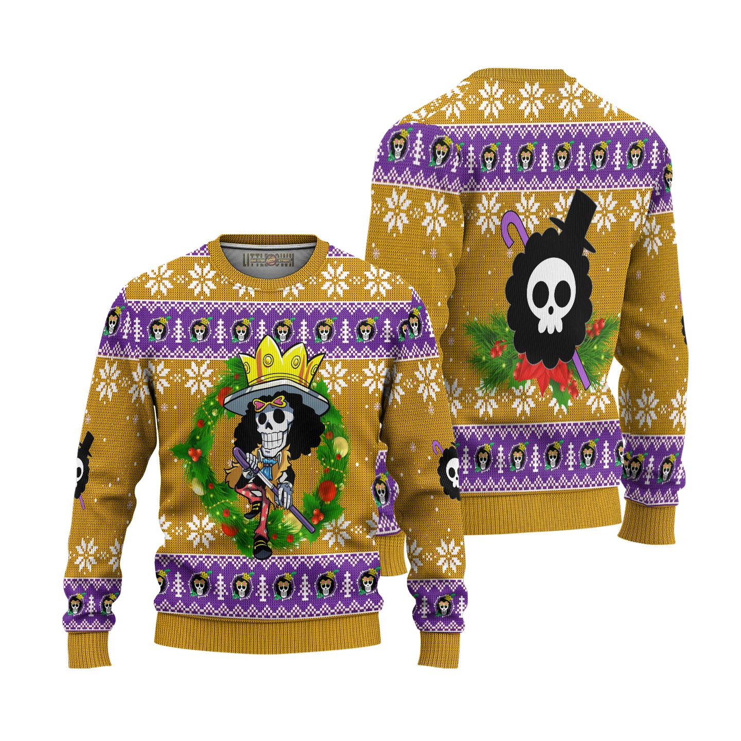 Brook One Piece Anime Ugly Christmas Sweater Xmas Gift