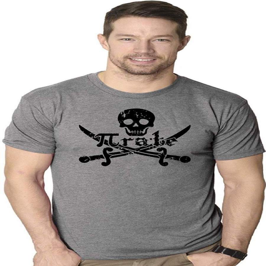 Creative Art Crazy Dog T-shirts Pirate Skull and Crossbones Math Pi-rate Men’s T-shirt Funny Mathematical Shirt Street Wear