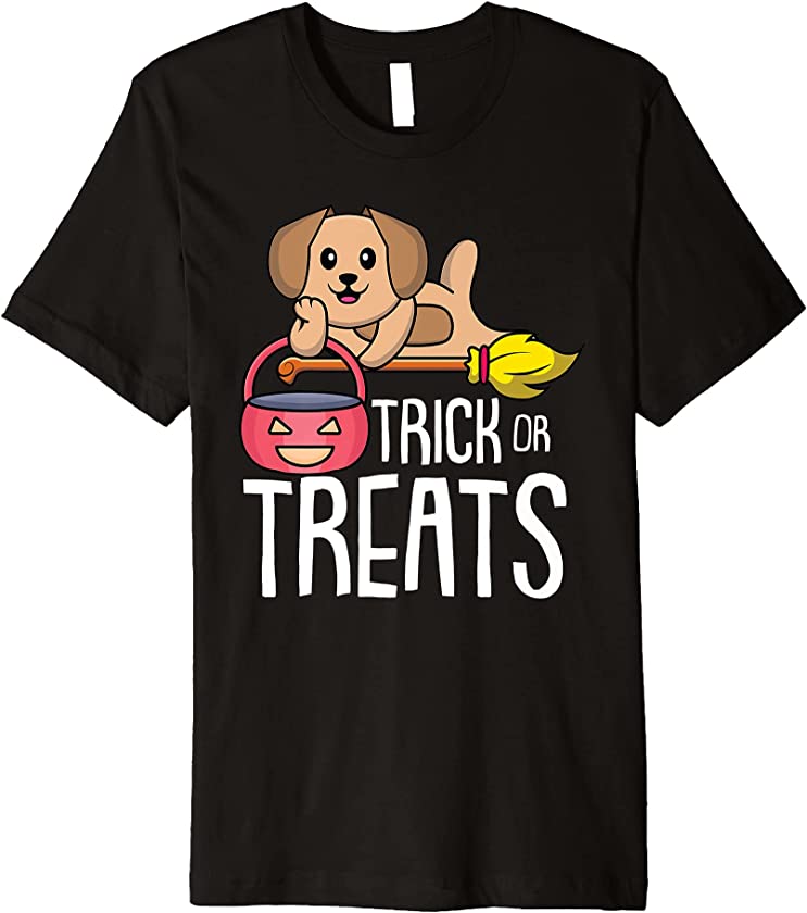 Trick Or Treats Lazy Halloween Costume Cute Dog Doggie Puppy Premium T-Shirt