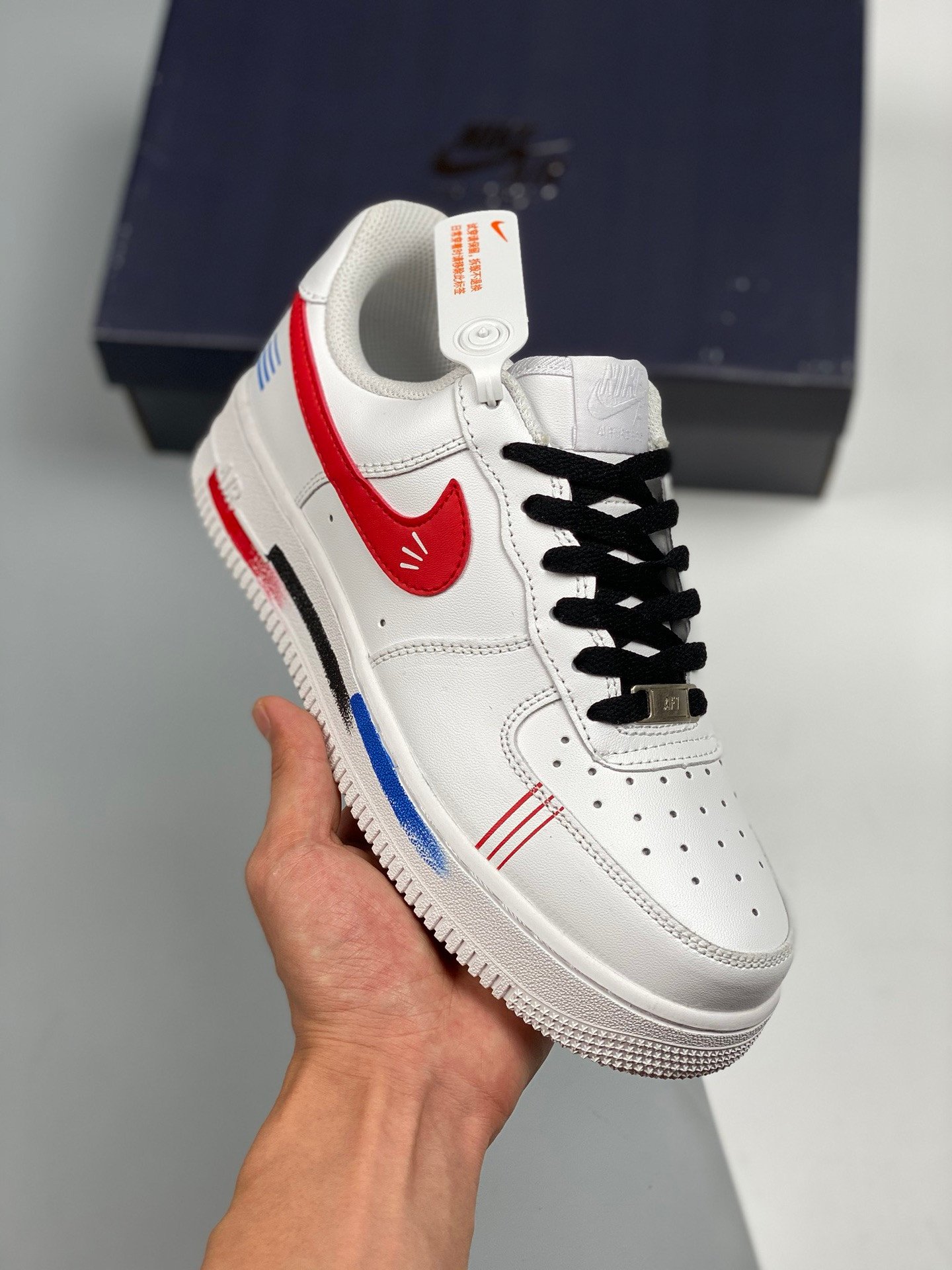 Nike Air Force 1 Low Diy White Black Blue 5340450