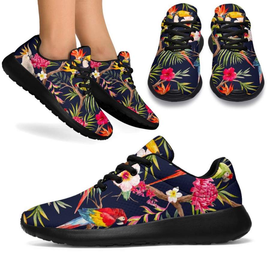 Parrot Toucan Tropical Pattern Print Sport Sneakers