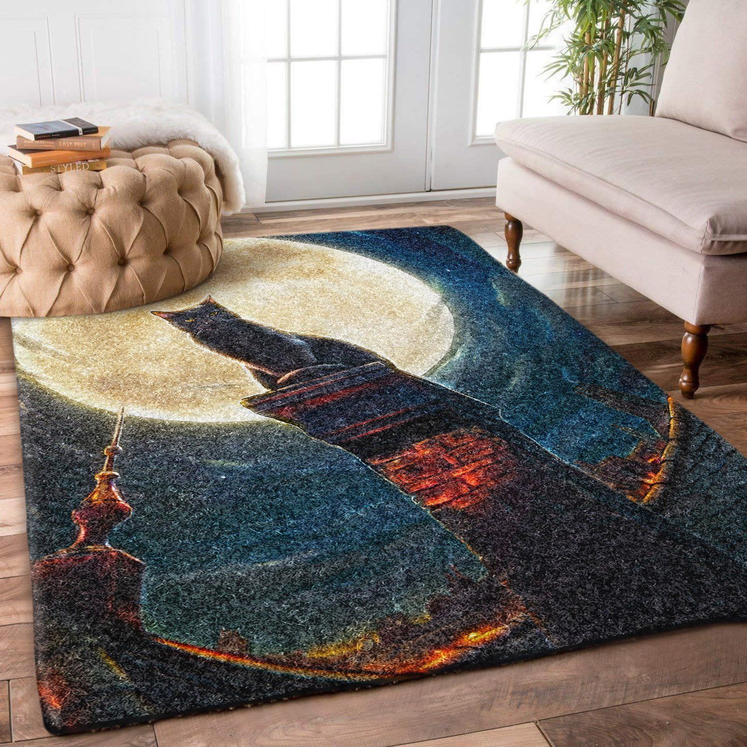 Cat Halloween Area Rugs Living Room Carpet,  Kitchen Carpet