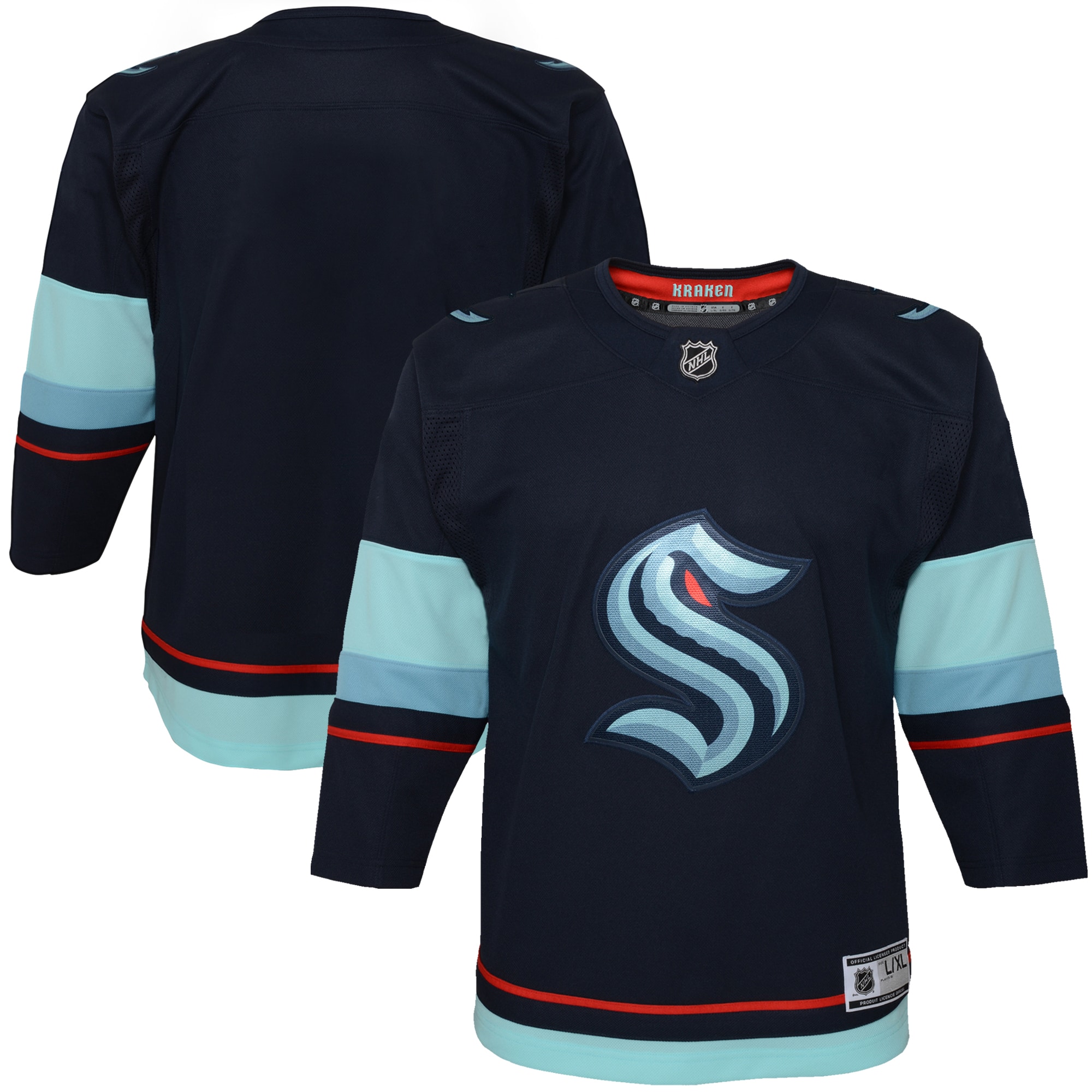 Seattle Kraken Youth Home Premier Jersey – Navy