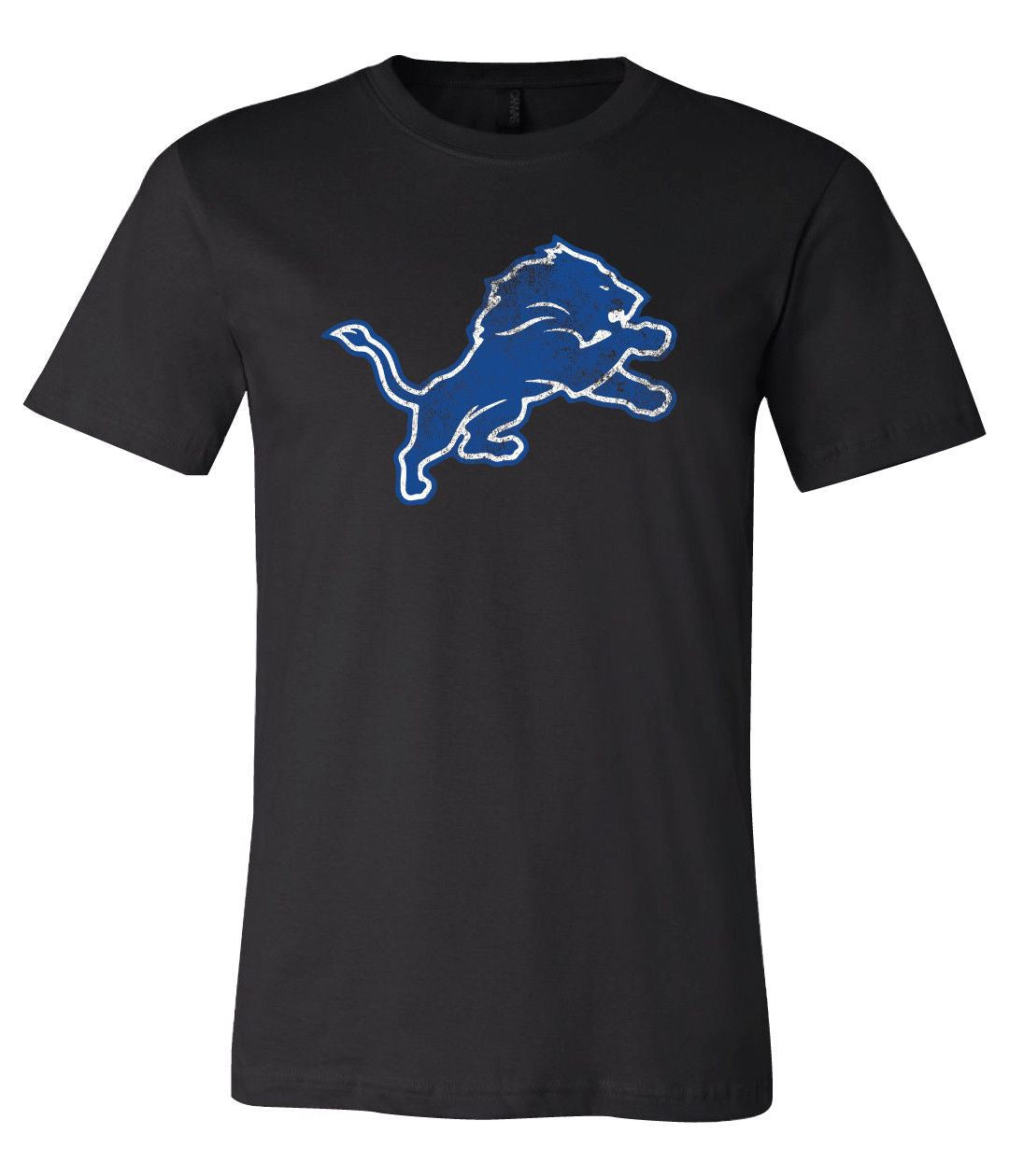 Detroit Lions Distressed Vintage Logo  Shirt