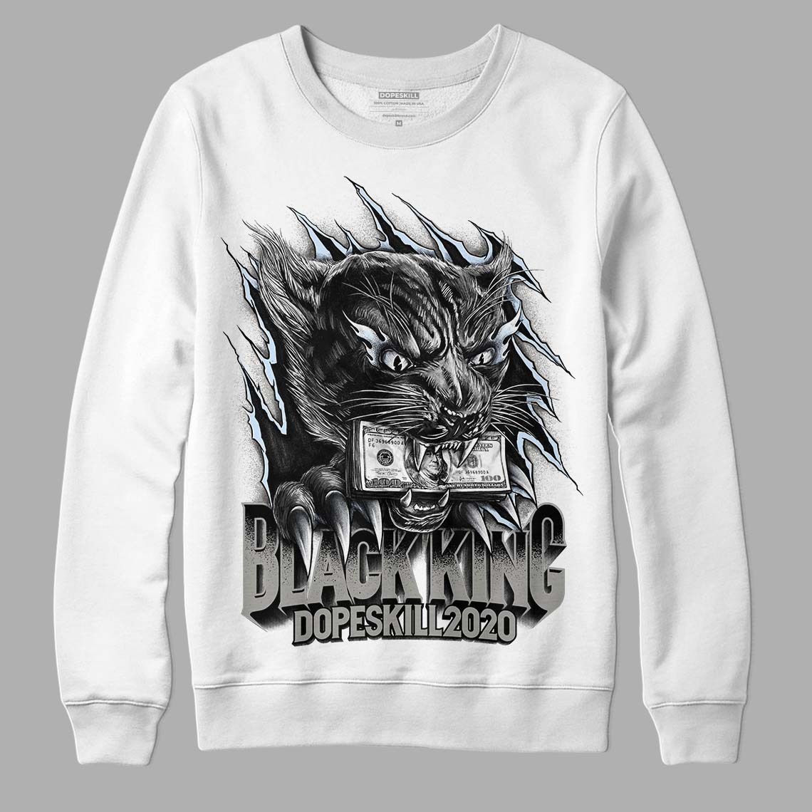 Cool Grey 6S Dopeskill Sweatshirt Black King Graphic