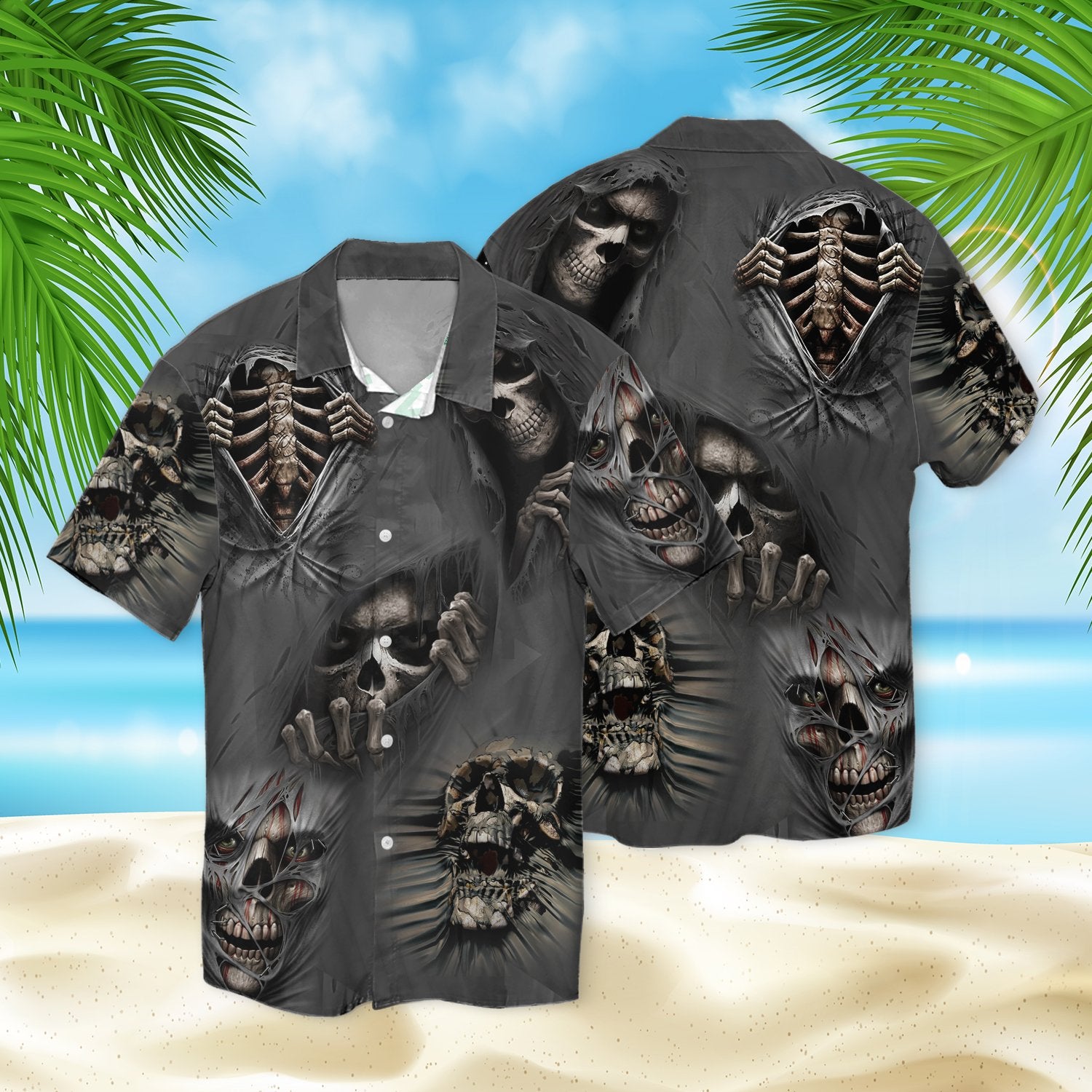 Skull Scary Hawaii Shirt Ha92495