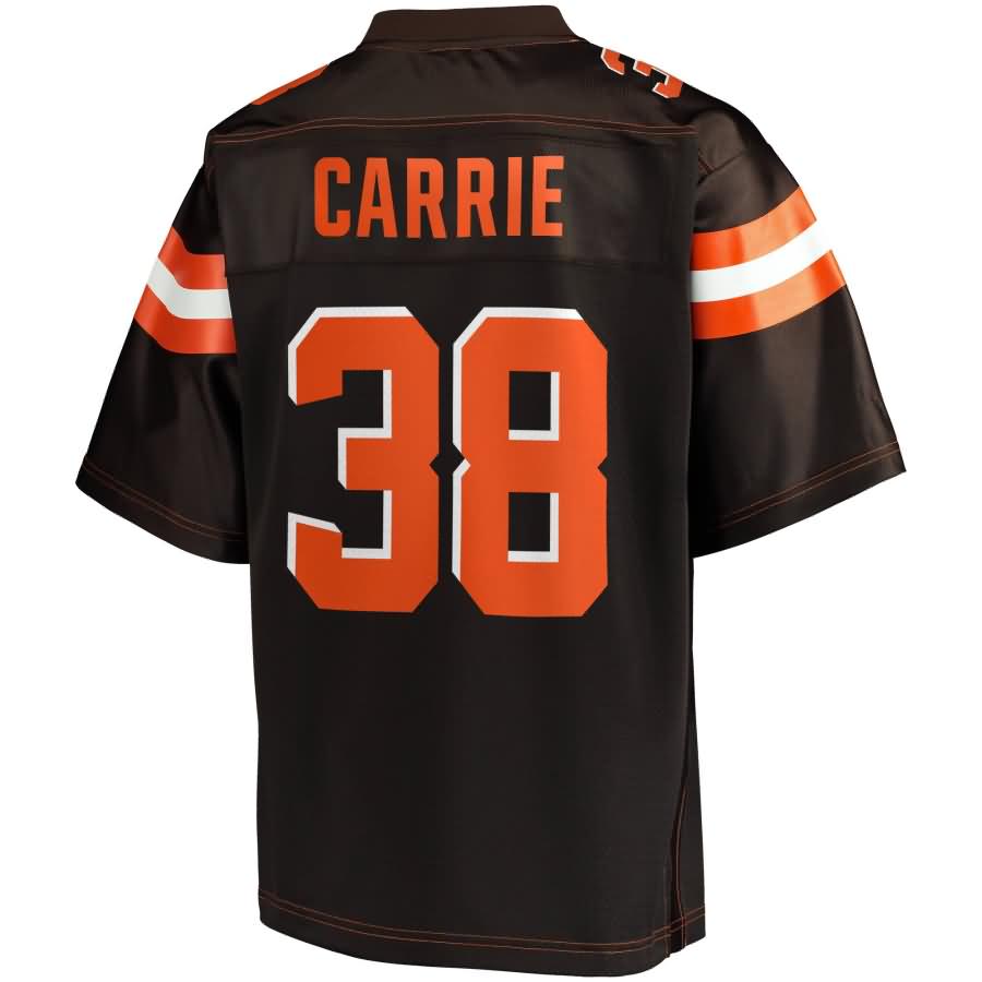 Tj Carrie Cleveland Browns NFL Pro Line Youth Team Color Player Jersey – Brown