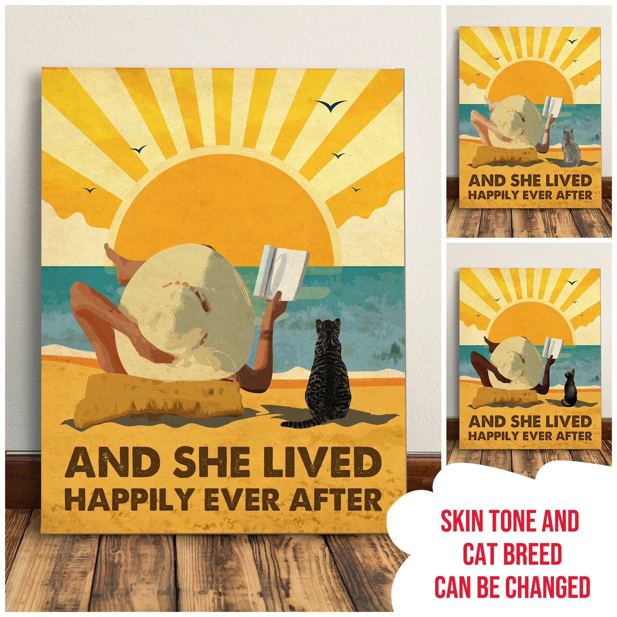 Cat Happily Ever After – Personalized Custom Canvas – Cat Lovers Gifts