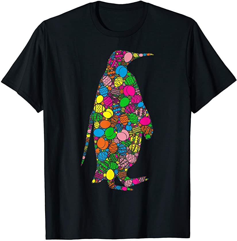 Colorful Egg Penguin Gift For Women Men Kids – Easter Day T-Shirt