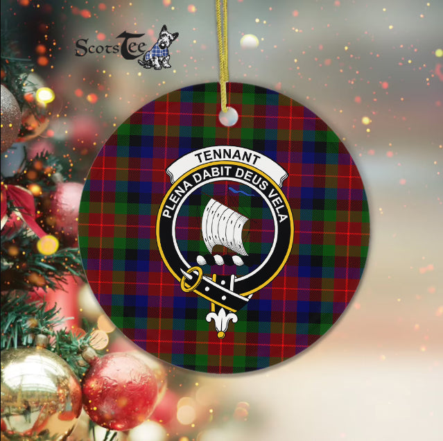 Tennant Scottish Clan Plaid Ornament Gift. Christmas Tree Ornament Tennant Clan Tartan Ornament Great Christmas Ornaments Gift