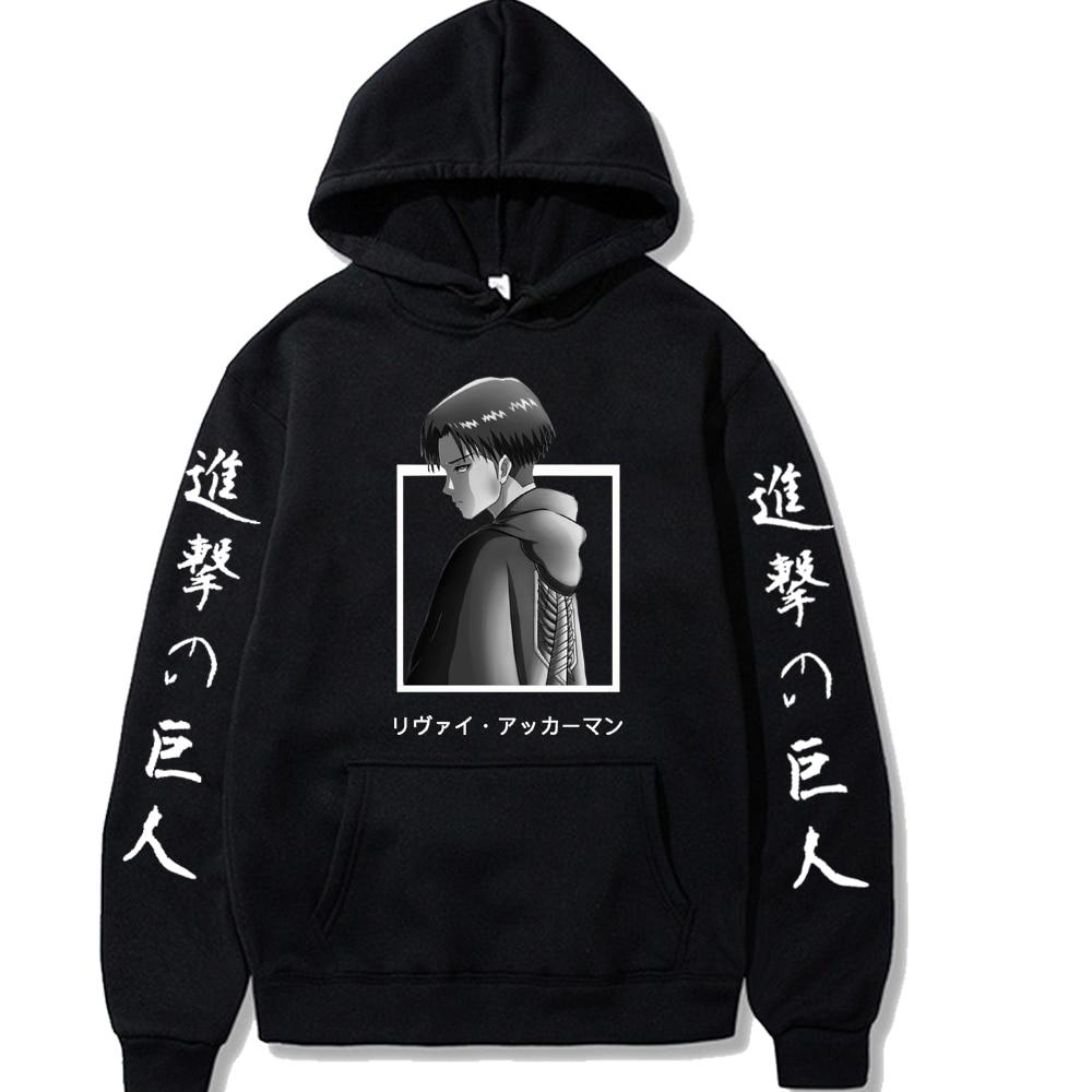 Anime Attack On Titan Pullovers Tops Long Sleeves Hoodie Male
