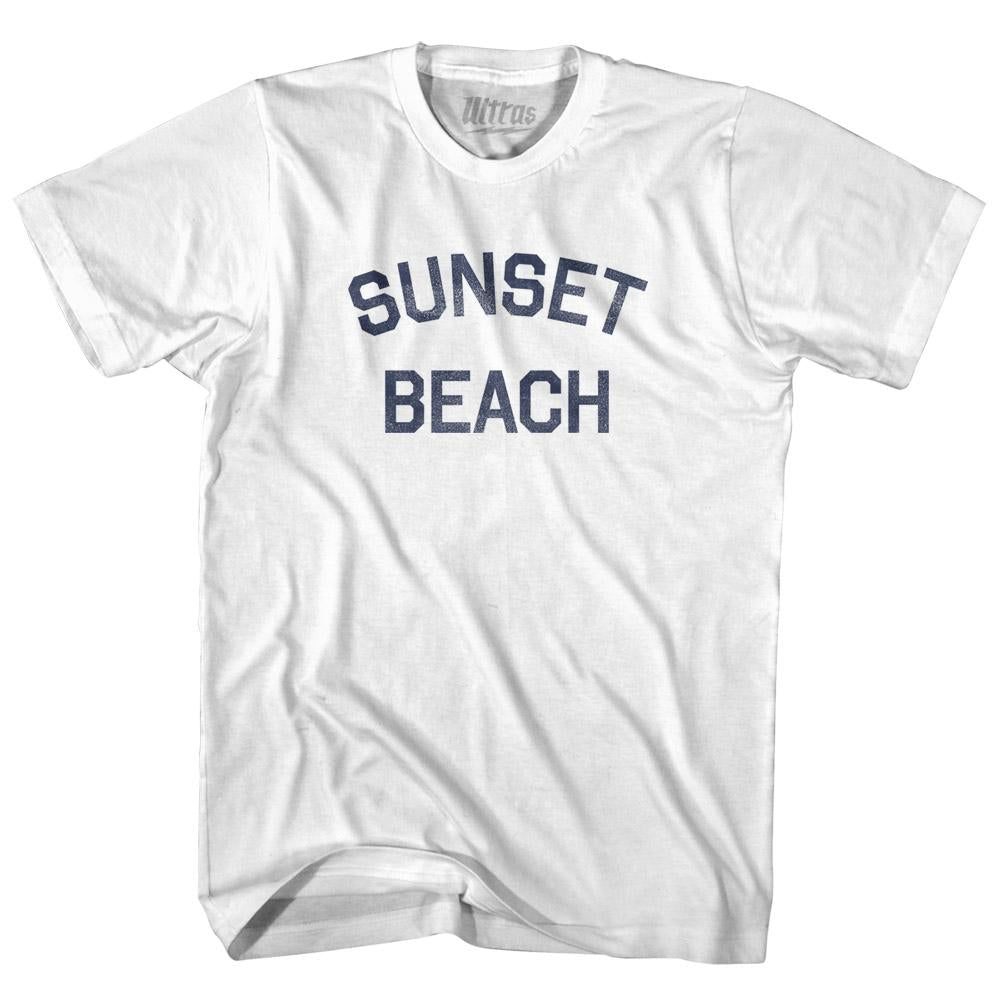 California Sunset Beach Adult Cotton Vintage T-shirt