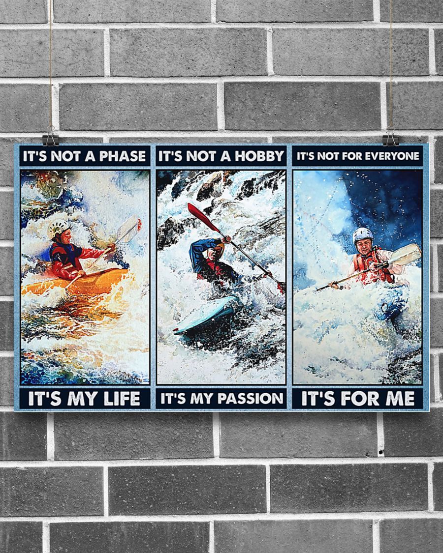 Kayaking My Passion Horizontal Canvas And Poster | Wall Decor Visual Art