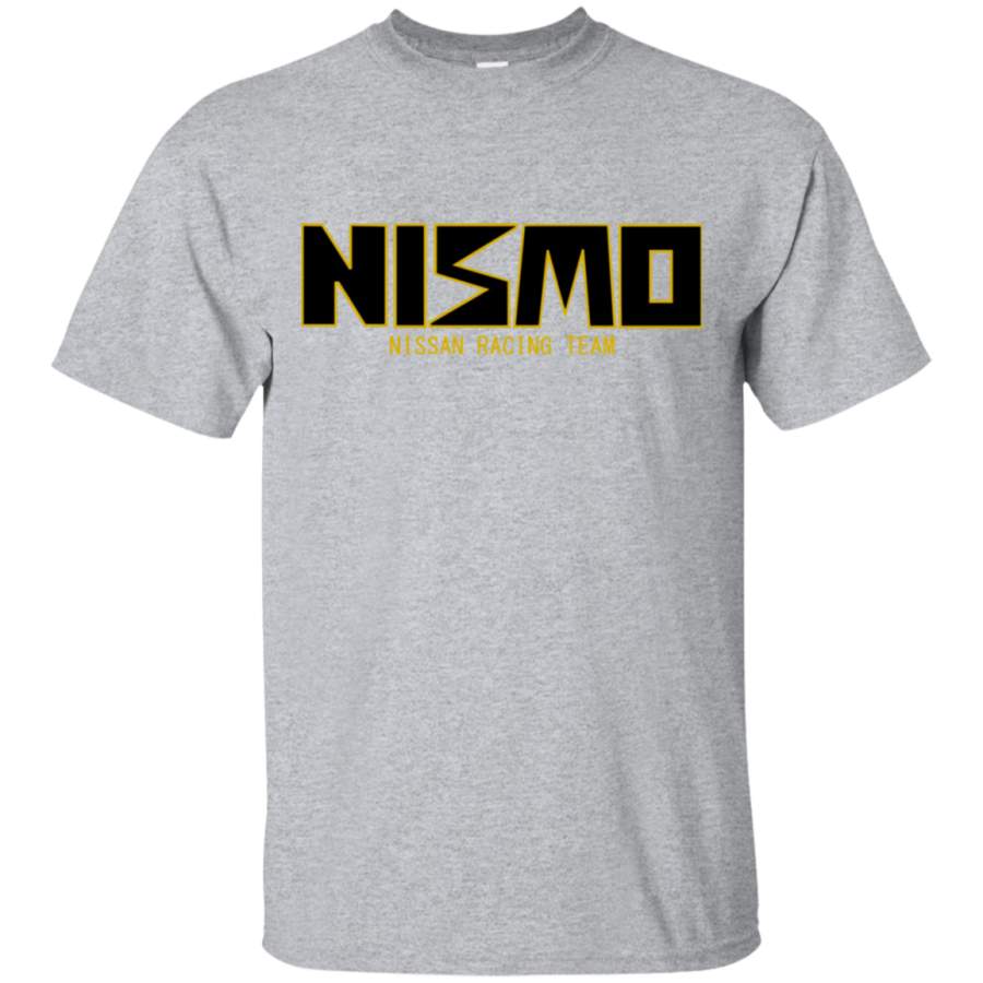 AGR Classic Gold and Black NISMO Nissan Racing Team Logo Mens Cotton T-Shirt