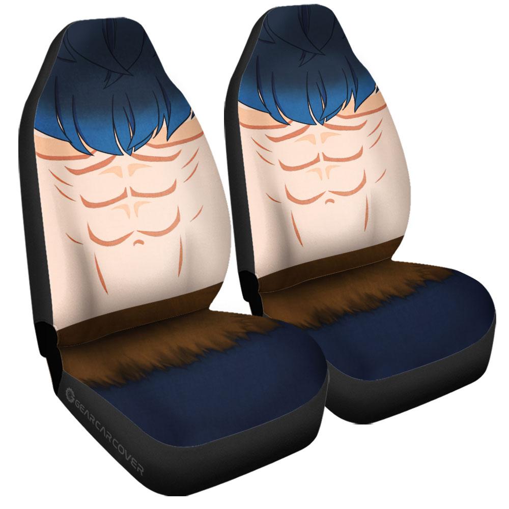 Inosuke Uniform Car Seat Covers Custom Hairstyle Demon Slayer Anime Car Interior Accessories