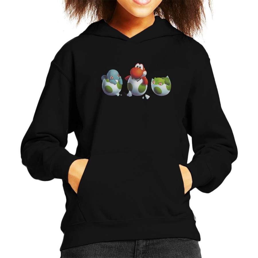 Super Mario Yoshis Island Hatching Pokemon Kid’s Hooded Sweatshirt