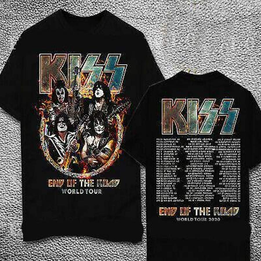 Kiss-End-Of-The-Road-World-Tour-2020 T-Shirt Size S-2XL