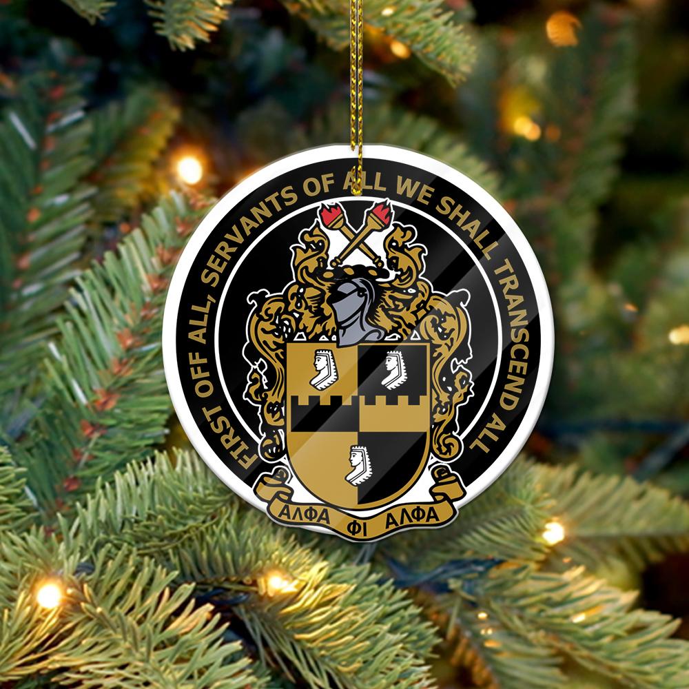 Wonderprint Ornament – Motto Alpha Phi Alpha Shape Acrylic Ornament Lt10