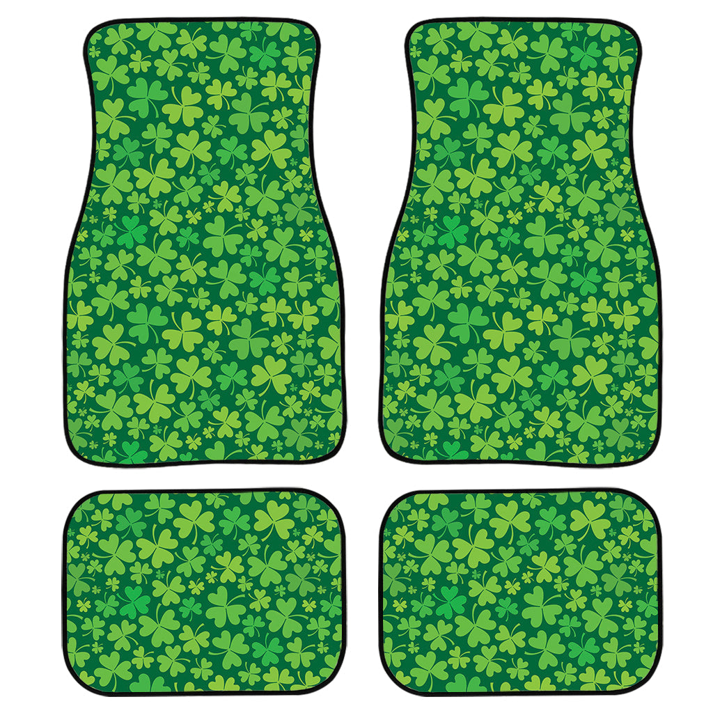 Shamrock Leaf St. Patrick’S Day Print Front And Back Car Floor Mats, Front Car Mat