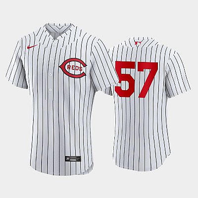 Cincinnati Reds 2022-23 Field of Dreams White 57 Stuart Fairchild Jersey