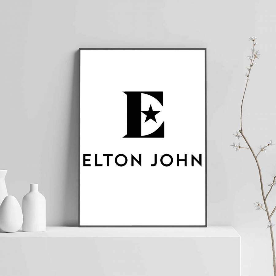 Elton John Band Logo Poster