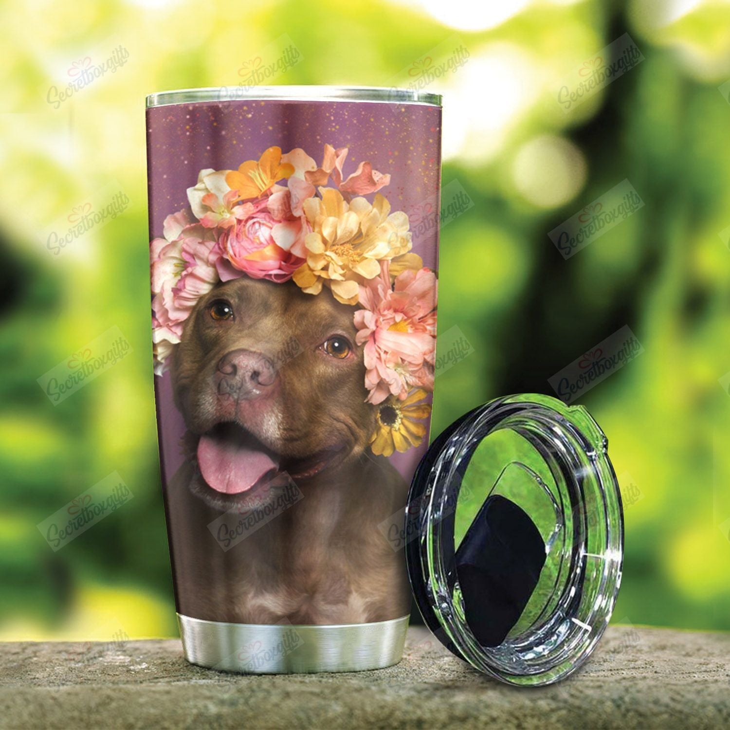 Pitbull Flower Nt0301048T Tumblers