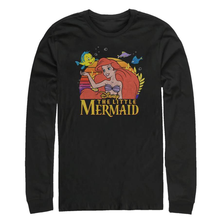 The Little Mermaid Men’s Ariel Classic  Long Sleeve Shirt