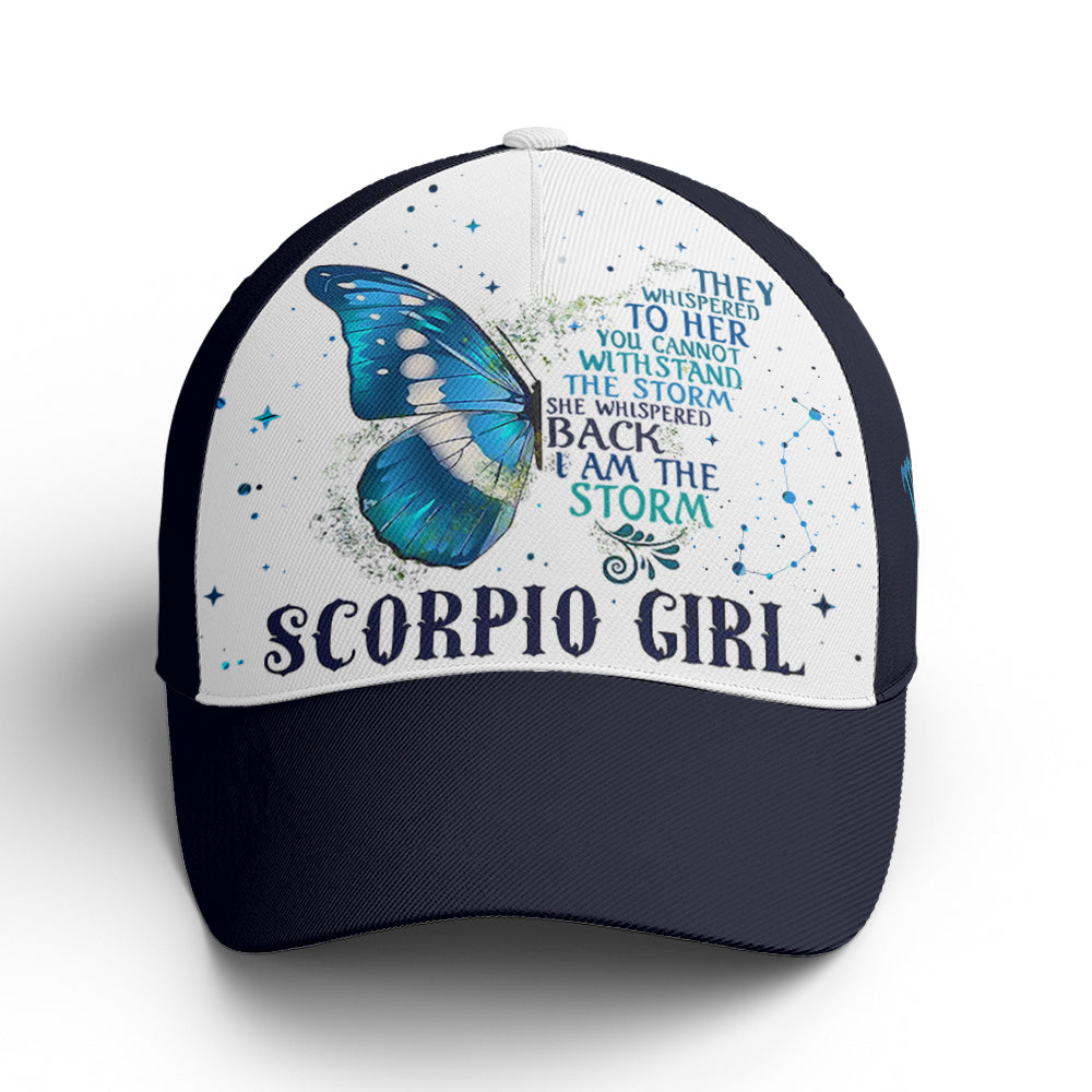 Scorpio Girl I Am The Storm Butterfly Baseball Cap Coolspod