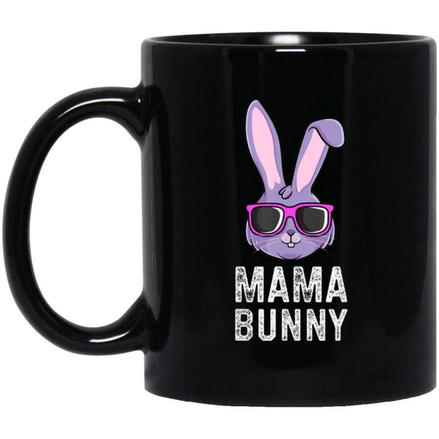 Mama Bunny Rabbit Mom Mommy Matching Family Easter Black Mug