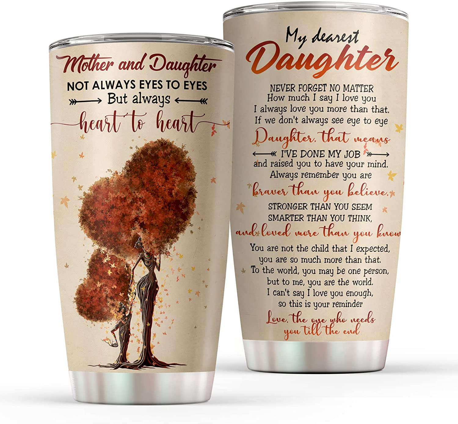 Stainless Steel Tumbler 20Oz For Daughter – Gifts For Daughter From Mother & Birthday Gifts For Daughter From Mom – Graduation Unique Present For Kids