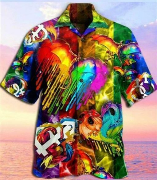 Lgbt Dragon Colorful Hawaii Shirt Ha96950