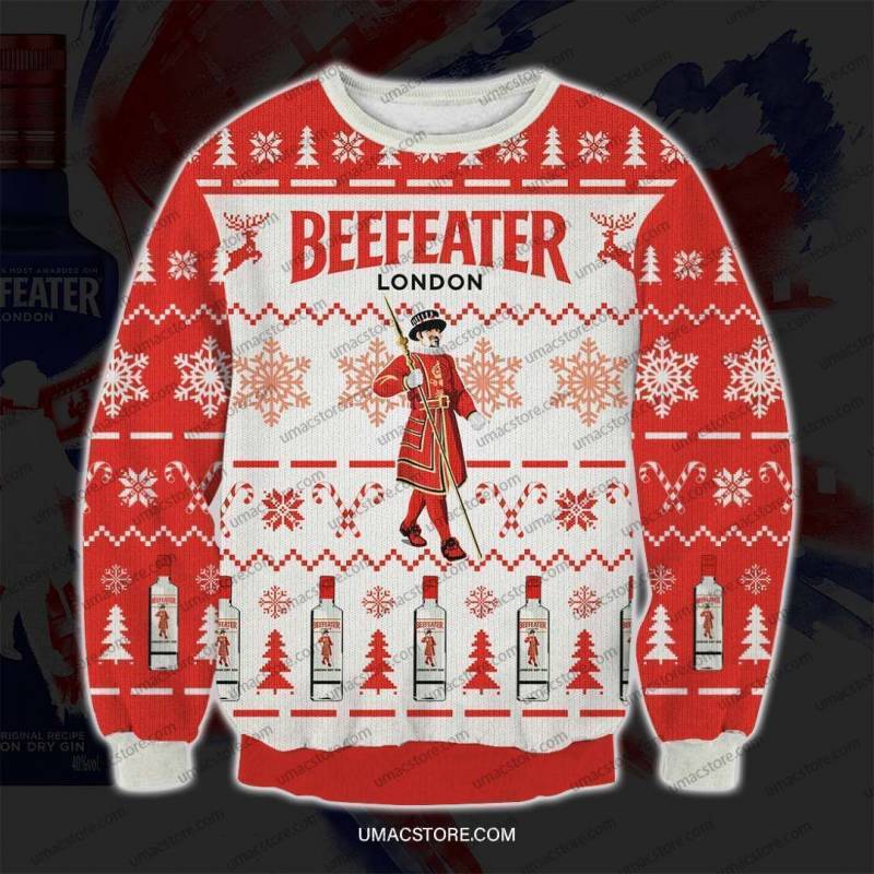 Beefeater Gin 3D Print Ugly Christmas Sweatshirt