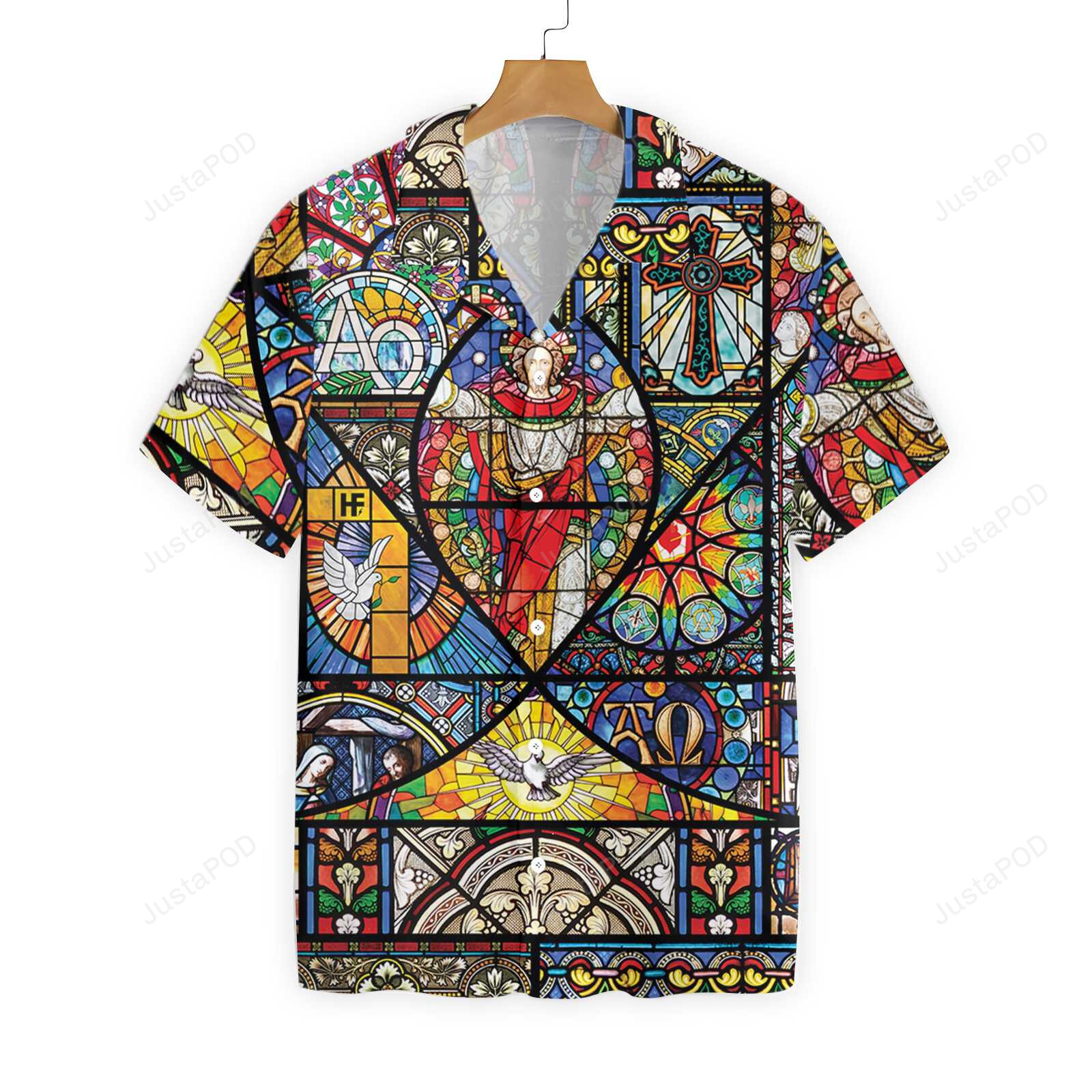 The Resurrection Of Jesus Colored Pattern Hawaiian Shirt
