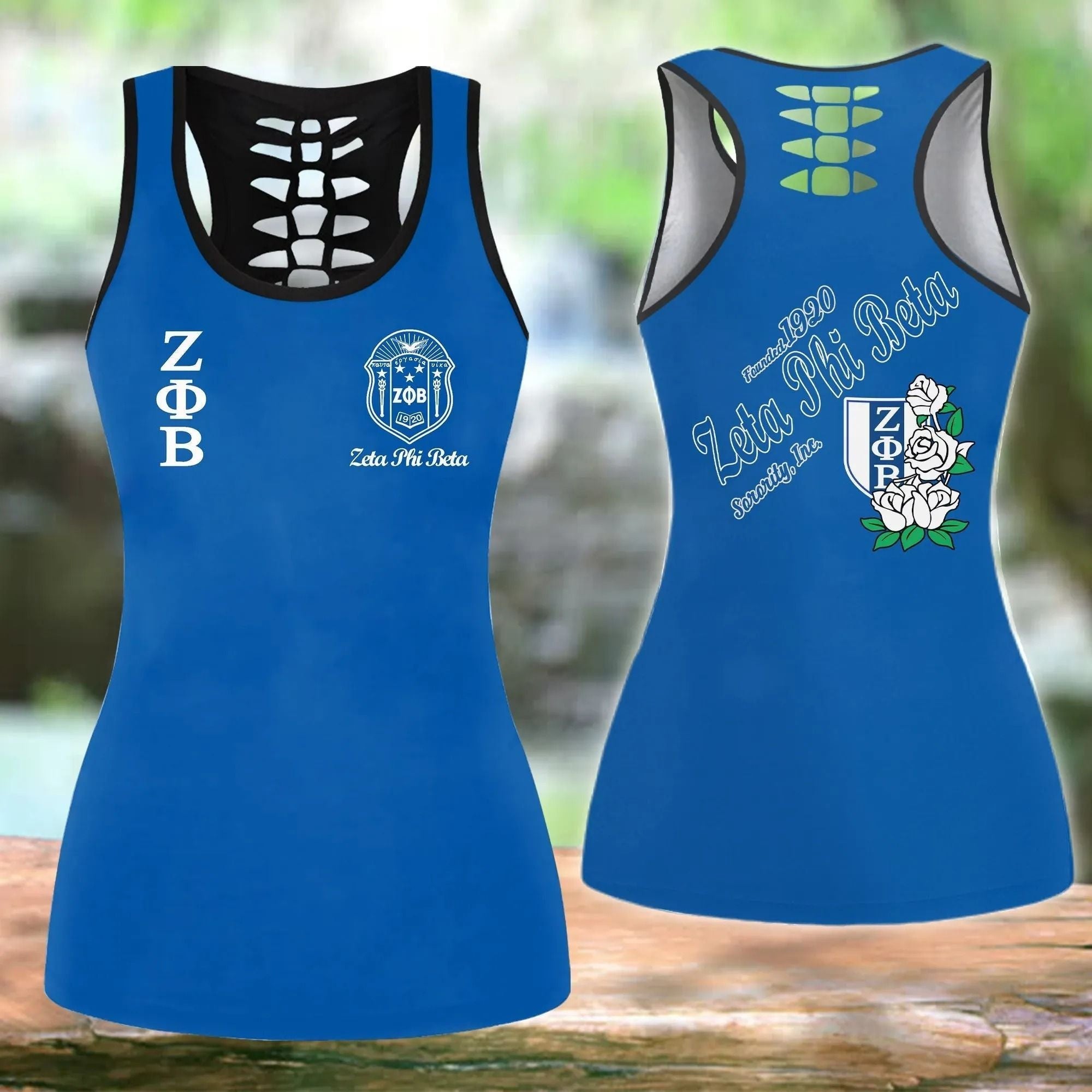 Sorority Tank Top – Flower Zeta Phi Beta Women’S Racerback Tank