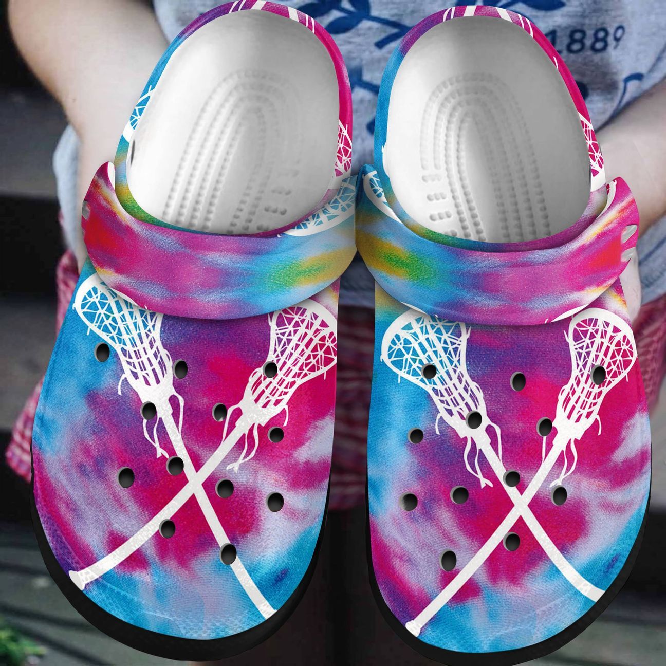 Lacrosse Personalized Clog, Custom Name, Text, Color, Number Fashion Style For Women, Men, Kid, Print 3D Lacrosse Watercolor