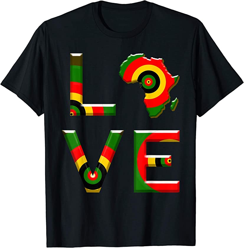 Africa Love Shirt African American History Men Women Kids T-Shirt