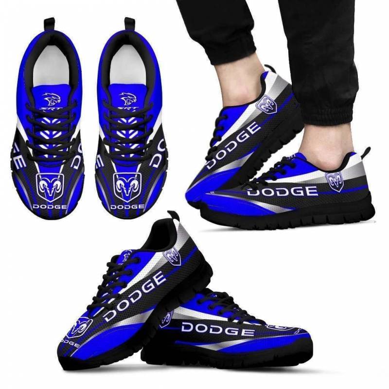 3D Printed Dodge NTA Sneakers For Men & Women (Blue)