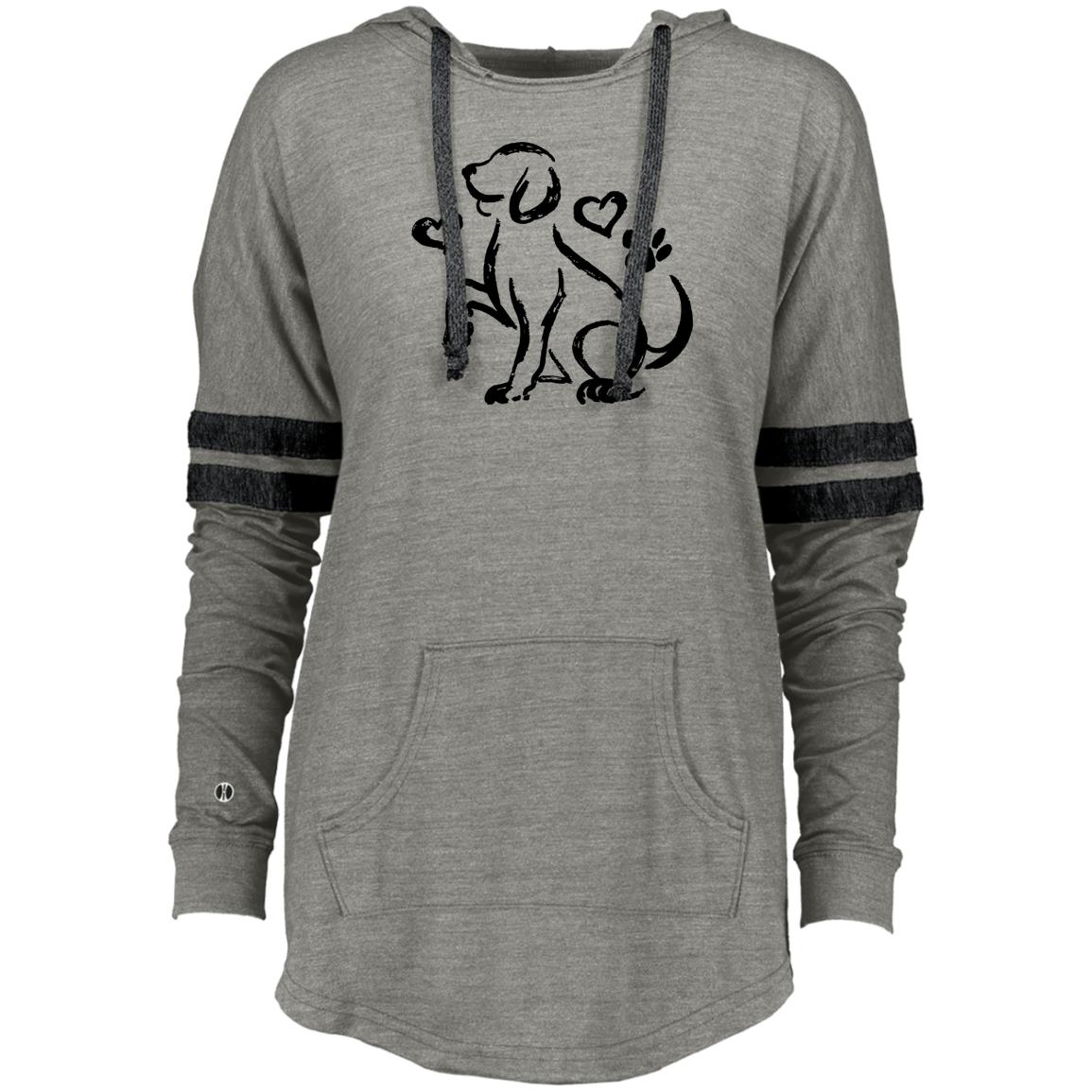 Puppy Love Sketch Varsity Slouchy Hoodie