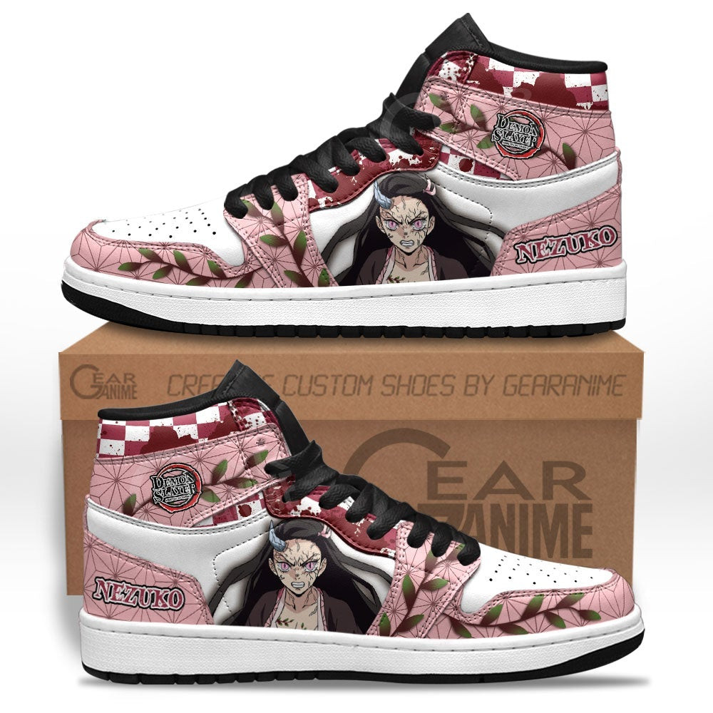 Nezuko Demon Form Sneakers Custom Demon Slayer Anime Shoes Animood Collections