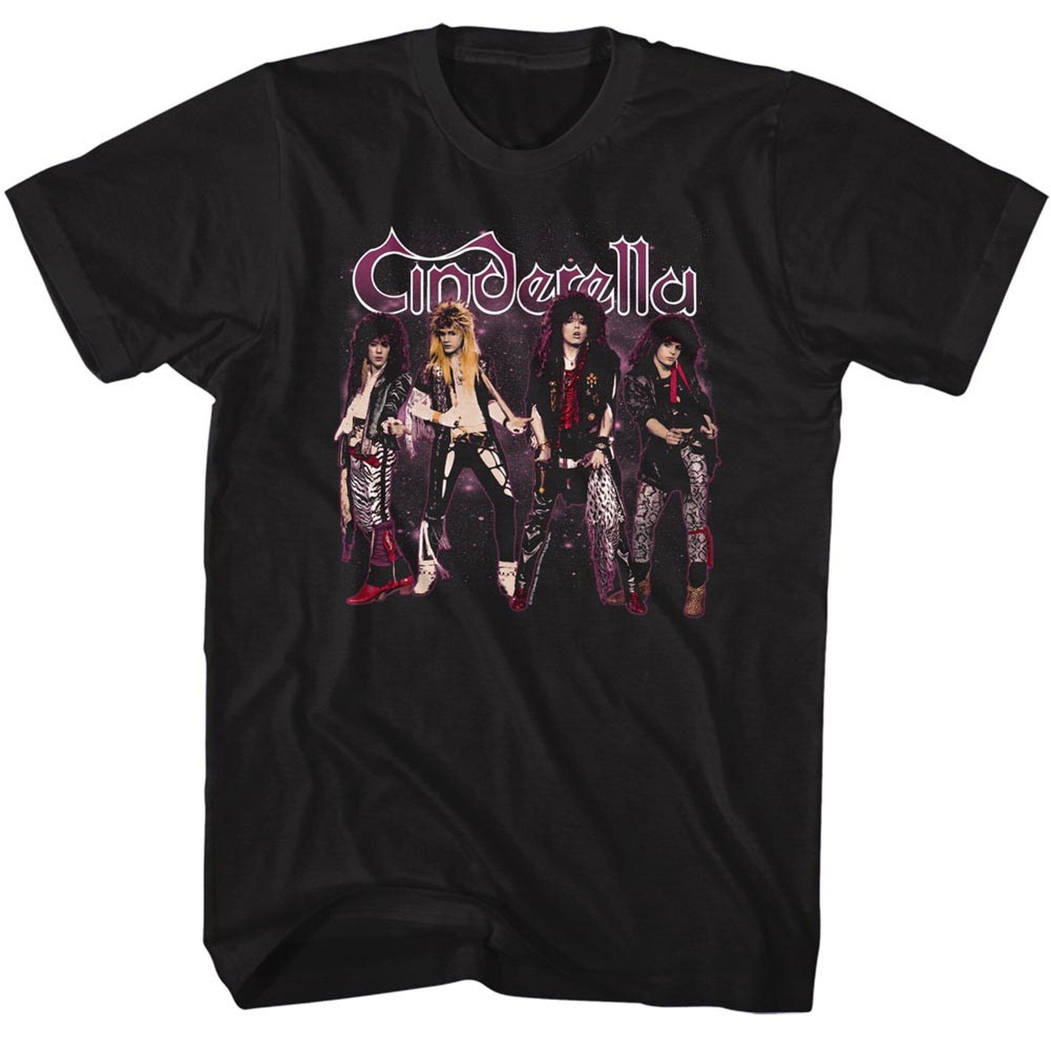 Cinderella Band Stands Black Adult T-Shirt