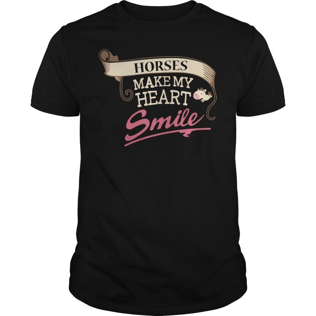 Animal Make Smile Horses Guys Tee 897613540