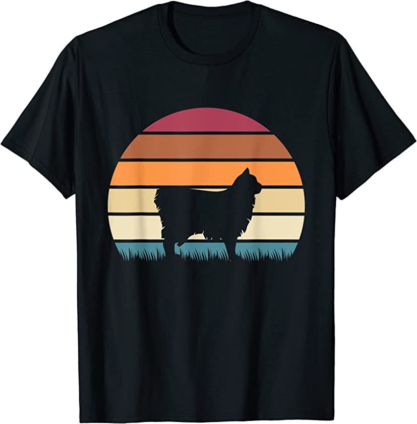 Retro Vintage Sunset Kitten Feline Pet Owyhee Bob Cat T-Shirt