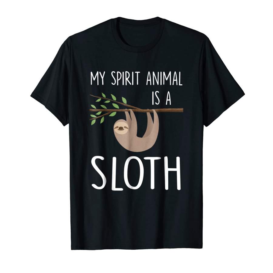 Adorable My Spirit Animal Is A Sloth Funny Sloth For Men and Women T-Shirt, Quotes T Shirt, Funny t shirt