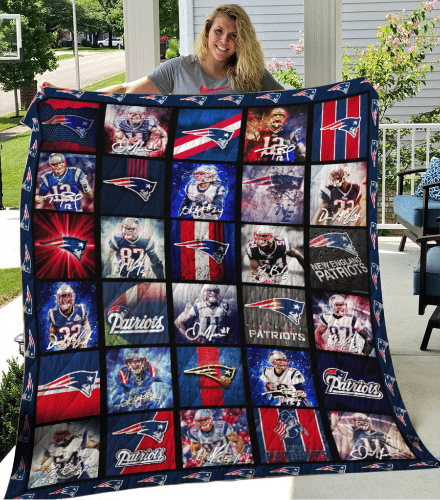 New England Patriots Football Team All Over Print 3D Quilt Blanket-Tph