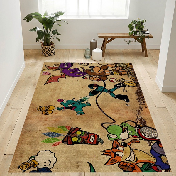 Nintendo Characters Rug Living Room Rug US Gift Decor