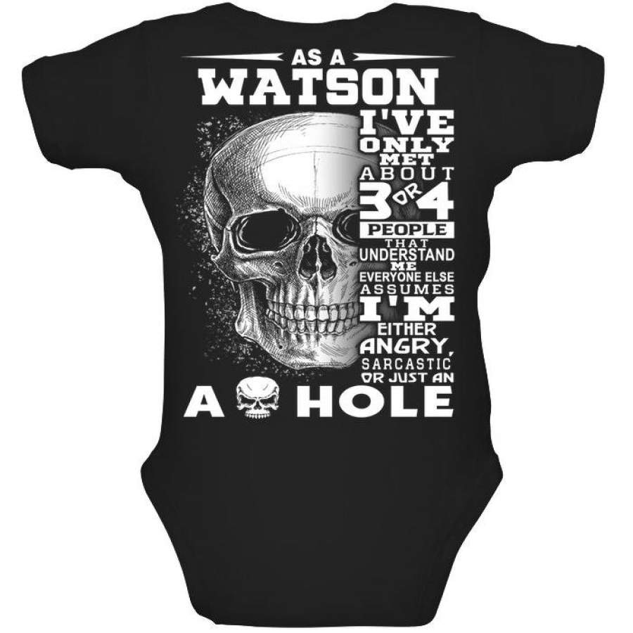 Watson Quote Skull Shirt Baby Onesie