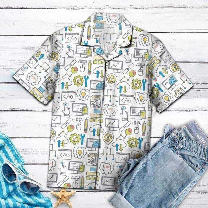 Discover Cool Awesome Computer Program Unisex Hawaii Aloha Shirts V Ha98910